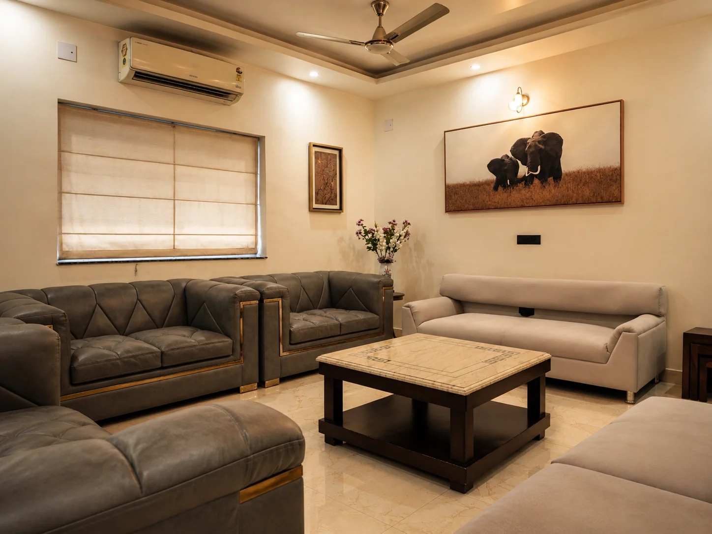 Refined wall art and interior architecture styling of our luxury Dehradun guesthouse
